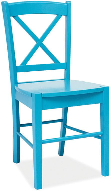 CASARREDO Jedálenská drevená stolička CD-56 modrá